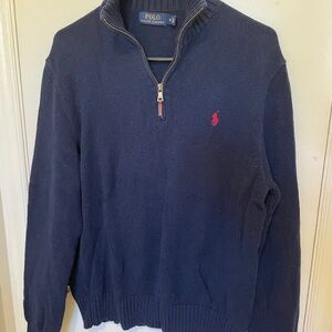 Polo by Ralph Lauren Men's Navy Zip- up Sweater